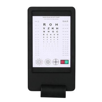 Letter And Tumbling E Ophthalmic LED Near Vision Chart Double Side Display Lithium Battery Powered
