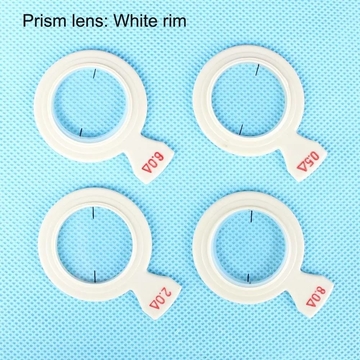 1pc ±13.00D~20.00D Prism 0.50~10 Optical Ophthalmic Lens Trial Lens For Trial Lens Set Plastic rim DIA 26mm