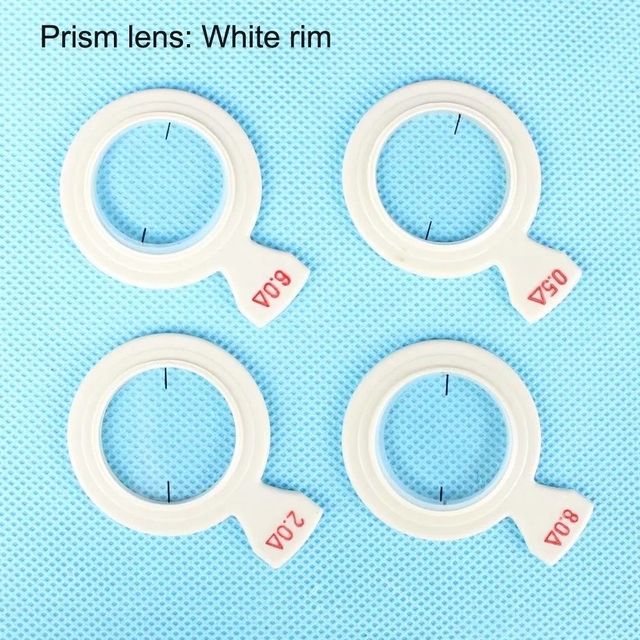 1pc ±13.00D~20.00D Prism 0.50~10 Optical Ophthalmic Lens Trial Lens For Trial Lens Set Plastic rim DIA 26mm