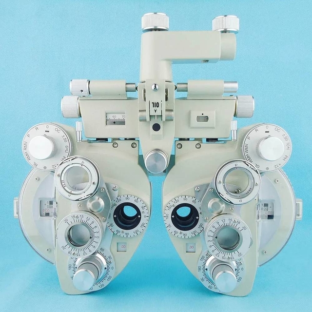 Manual phoropter Optical view tester Vision tester Creamy white color