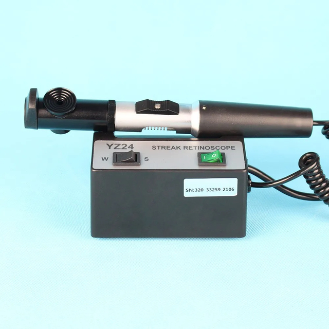 Opthalmic Rechargeable Ophthalmoscope Retinoscope Combination Set Aluminium Case YZ24B + YZ11D