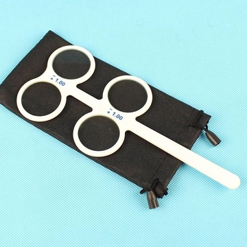Plastic 4-Lens Confirmation Test Ophthalmic Flipper Eye Trainer Optometry Tool With Dust Bag