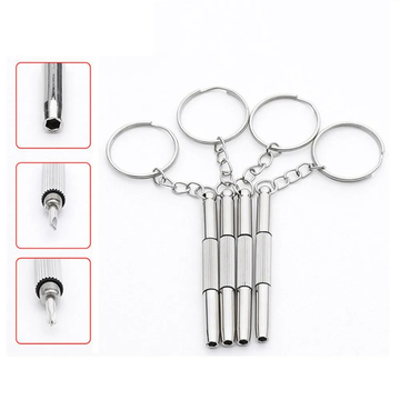 100pcs Multifunction 3 In 1 Keychain Screwdriver Glasses Phone Watch Repair Tool