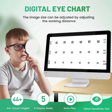 21.5 Inch LCD Digital Visual Acuity Chart Optical Testing Monitor Eye Testing Chart Optotype Display