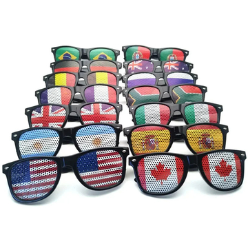 Sport Event Flag Shutter Shades Glasses World Flag Shot Glasses for The Sports Games In Mexico, Italy, Russia,United States
