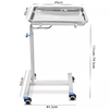 Clinics Beauty Salon Rolling Cart Tray Trolley Dentistry Trolley Stainless Steel