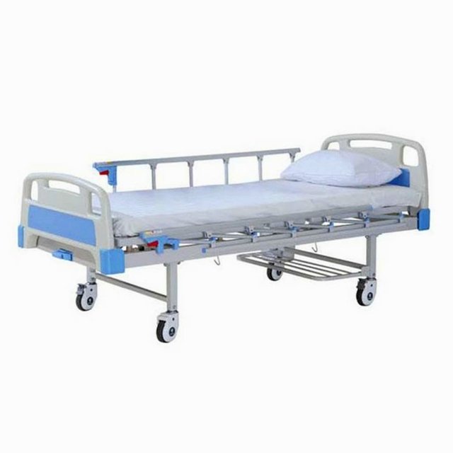 AG-BYS203 One Function Manual Hospital Bed With 6-rank Al-alloy Handrails