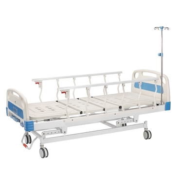 3 Cranks Manual Hospital Bed With 4-Part ABS Bedboards AG-BMS002B