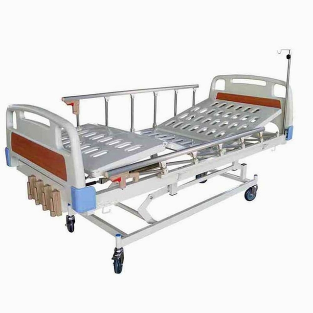 AG-BMS001 Five Functions Manual Hospital bed With 4-part Steel Bedboards