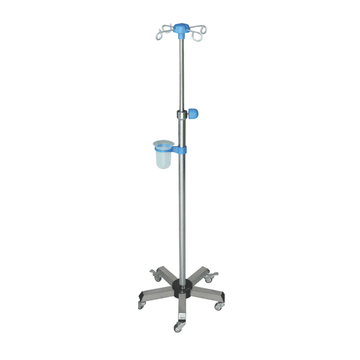 AG-IVP004 Hospital Furniture Stainless Steel IV Pole