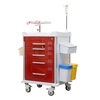 Hospital ABS Crash Trolley With Five Drawers Central Locking Key AG-P2