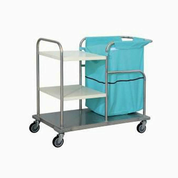 AG-SS018 Hospital Three Layers Stainless Steel Linen Trolley