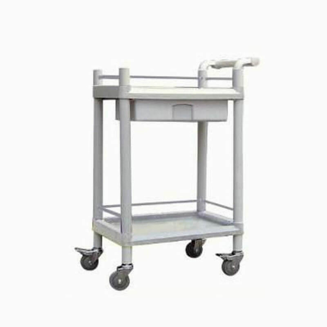 Hospital Double Layer Utility Trolley With Drawers AG-UTA08