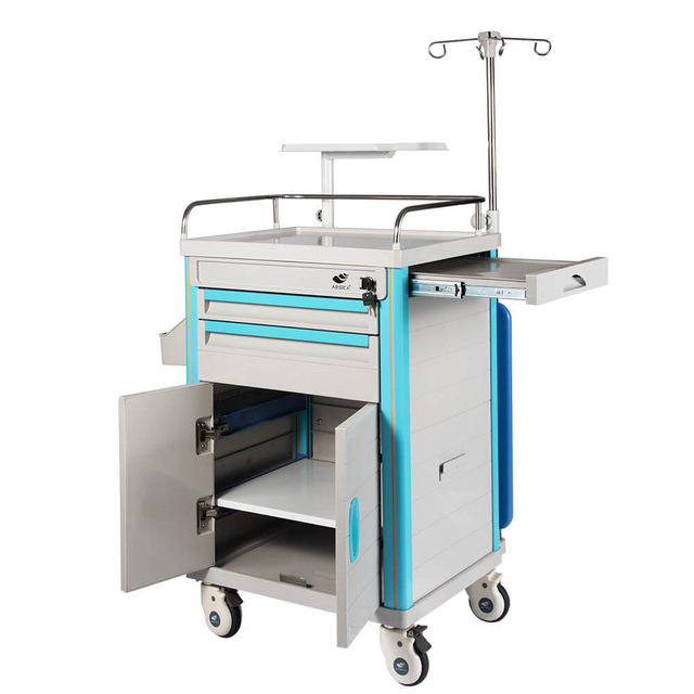 AG-ET014B1 Medical ABS Material Emergency Trolley