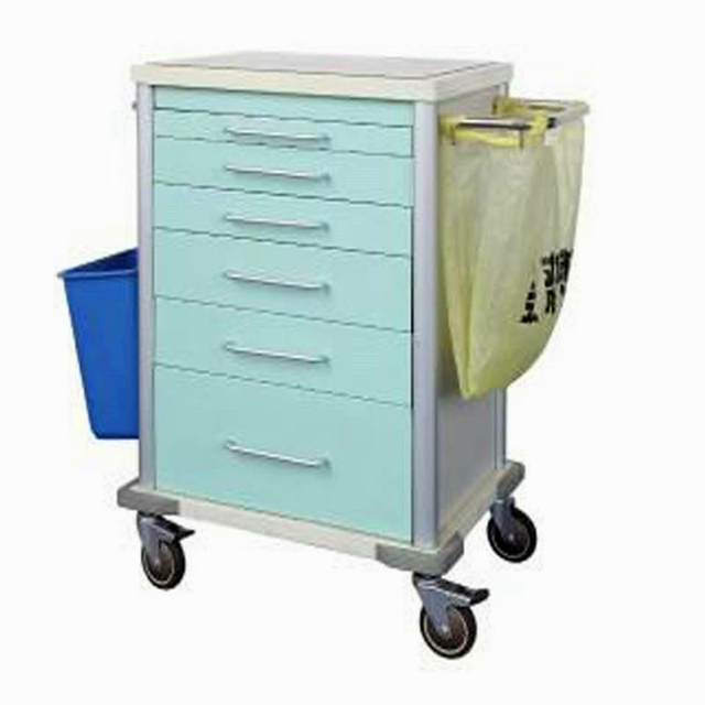 AG-MT025 Medical Cold Rolled Steel Trolley With Six Drawers