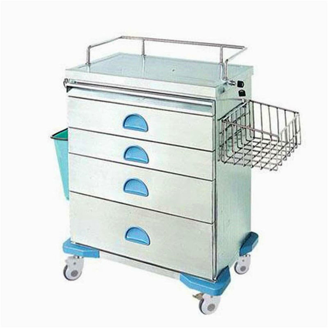 Medical Crash Cart with Cold Rolled Steel Powder Treatment AG-AT019