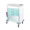 AG-MT034B Hospital Cold Rolled Steel Medicine Trolley With Three Middle Drawers