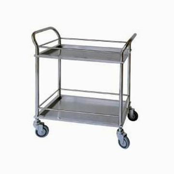 AG-SS022 Crooked Handrail Treatment Trolley With Two Shelves