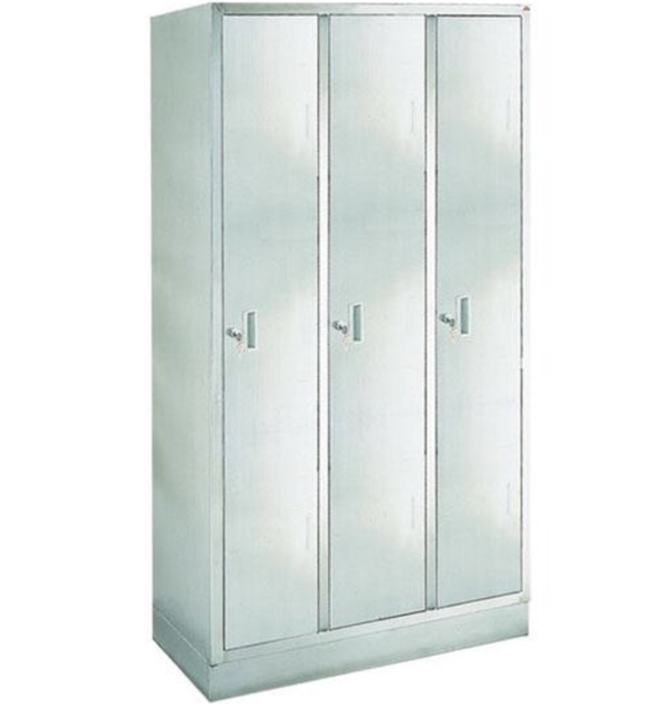 AG-SS002-1 Steel Material Wardrobe With Three Units For Changing Clothes