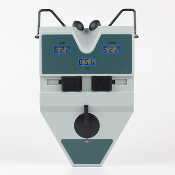 Features:
The PD Meter is a digital precision optical instrument used to measure distance between human pupils in the process of optometry for fitting spectacles. 

1, It employs precise optical structure, the line of light is very clear and precise measurement.The measurement results are displayed digitally,and the left eye and right eye measuring values are displayed separately. 
2, Simple and rapid measuring operation, and free operation of the direct PD adjustment lever are possible.Comb