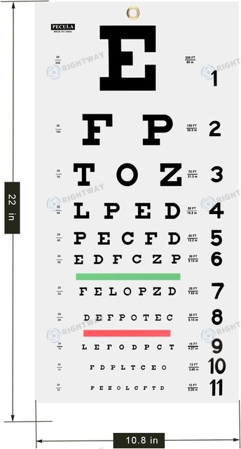 Eye Charts 20 Feet Low Vision Eye Test Charts for Eye Exams