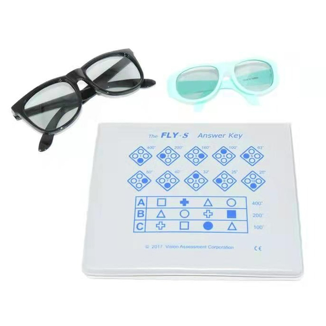 Optometry Stereo Fly Vision Test (SO001) for Evaluation of Gross Stereopsis and Fine Depth Perceptiont Charts for Eye Exams